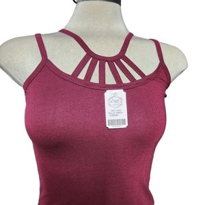 LYC maroon sleeveless tank top NWT